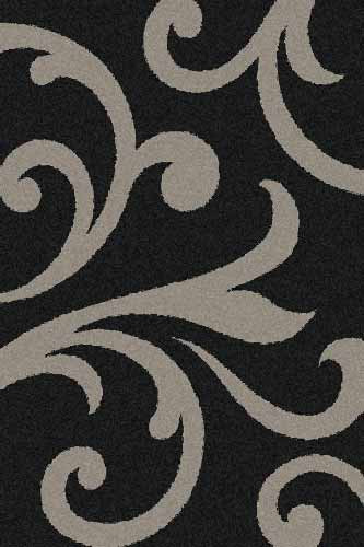 Прямоугольный ковер PLATINUM T644 BLACK-GRAY