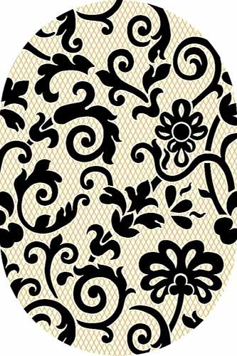 Овальный ковер VISION DELUXE carving V824 L.CREAM