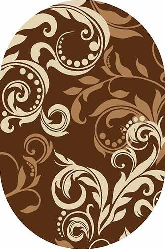 Овальный ковер VISION DELUXE carving V825 BROWN