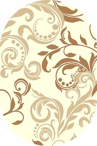 Овальный ковер VISION DELUXE carving V825 L.CREAM