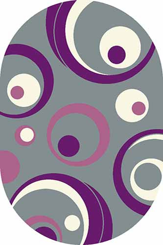 Овальный ковер SUNRISE V815 GRAY-LILAC