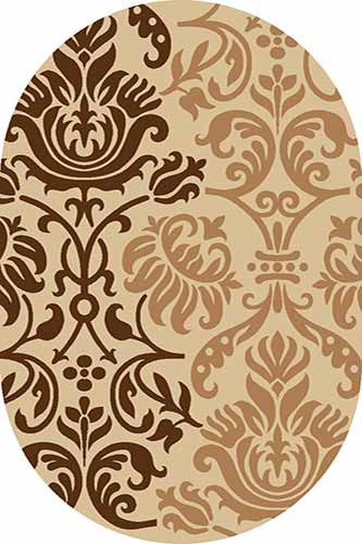 Овальный ковер VISION DELUXE carving V826 BEIGE
