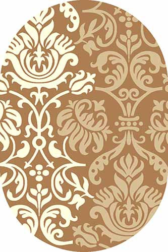 Овальный ковер VISION DELUXE carving V826 MUSTARD