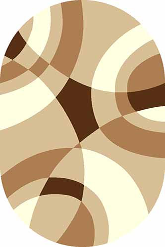 Овальный ковер VISION DELUXE carving V827 BEIGE