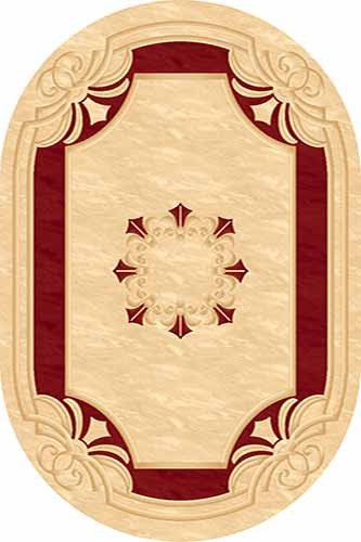 Овальный ковер KAMEA carving 5333 CREAM-RED