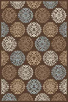 Прямоугольный ковер VALENCIA DELUXE D313 BROWN-L.BLUE