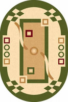 Овальный ковер KAMEA carving 5462 GREEN