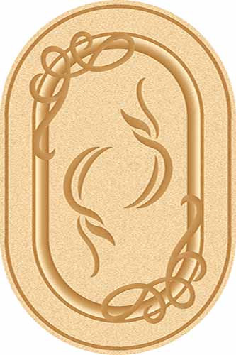 Овальный ковер KAMEA carving A704 CREAM