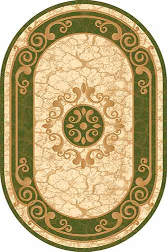 Овальный ковер KAMEA carving D045 GREEN