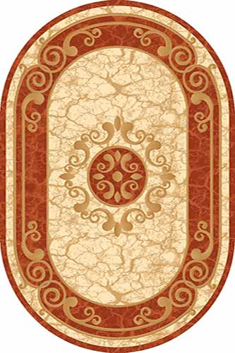 Овальный ковер KAMEA carving D045 TERRA