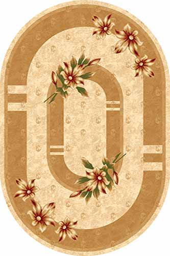 Овальный ковер KAMEA carving D048 BEIGE