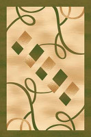 Прямоугольный ковер KAMEA carving D054 GREEN