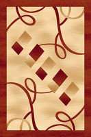 Прямоугольный ковер KAMEA carving D054 RED