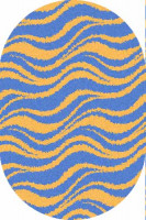 Овальный ковер SHAGGY ULTRA S609 BLUE-YELLOW-OVAL