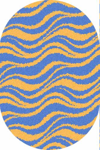Овальный ковер SHAGGY ULTRA S609 BLUE-YELLOW-OVAL