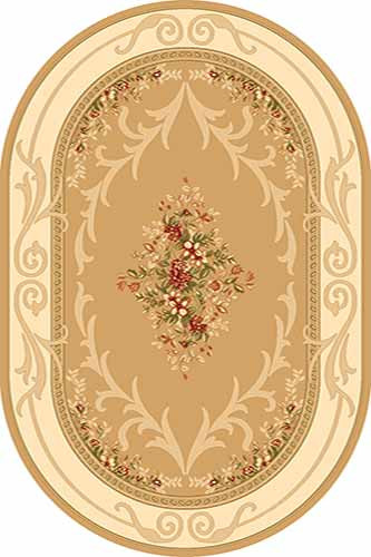 Овальный ковер KAMEA carving D142 BEIGE