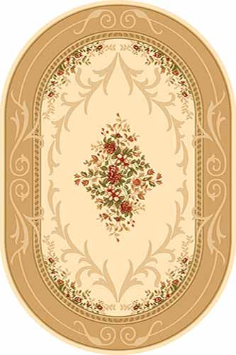 Овальный ковер KAMEA carving D142 CREAM-BEIGE