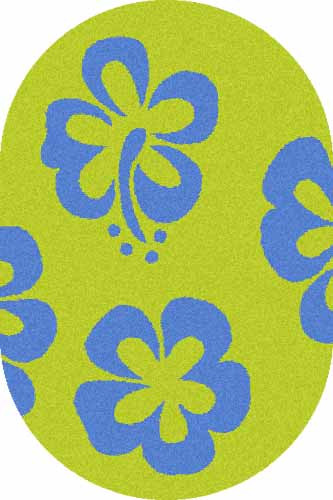 Овальный ковер COMFORT SHAGGY S605 GREEN-BLUE