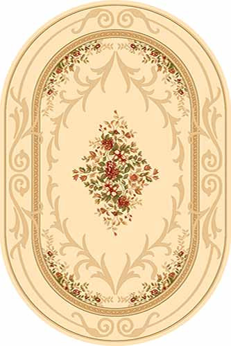 Овальный ковер KAMEA carving D142 CREAM
