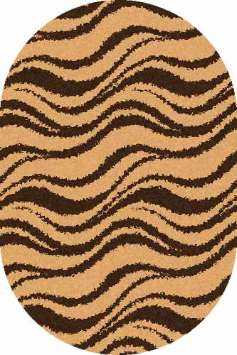 Овальный ковер SHAGGY ULTRA S609 D.BEIGE-BROWN